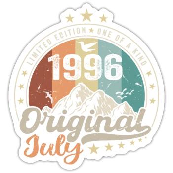 July 1996 Birthday Gift Idea July 1996 - Sticker size S (10 x 10 cm) - white matte - Front