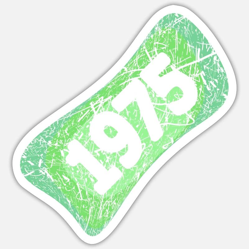 1975 - Sticker size S (10 x 10 cm) - white matte