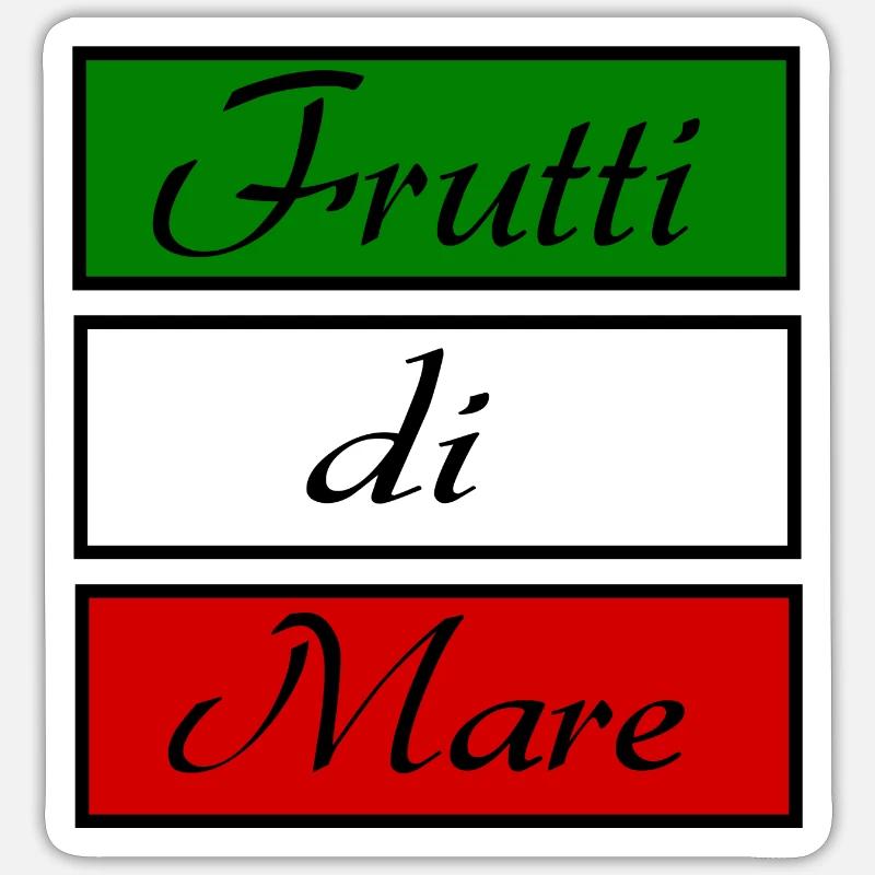 Frutti di Mare - Sticker Größe S (10 x 10 cm) - Mattweiß