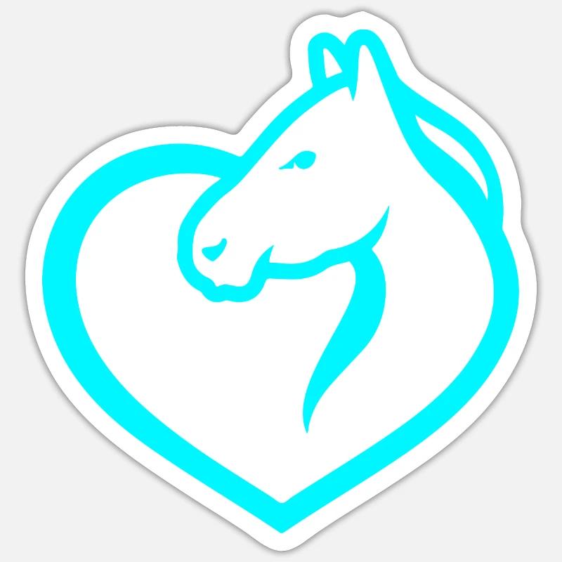 Pferde - Sticker Größe S (10 x 10 cm) - Mattweiß