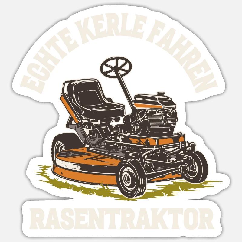 earth cutting machine - Sticker size S (10 x 10 cm) - white matte