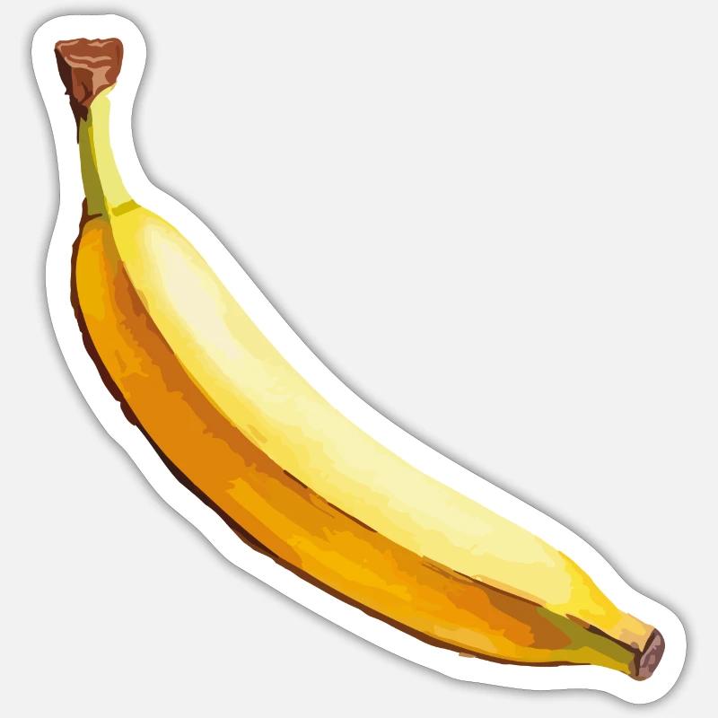 banane - Sticker Größe S (10 x 10 cm) - Mattweiß