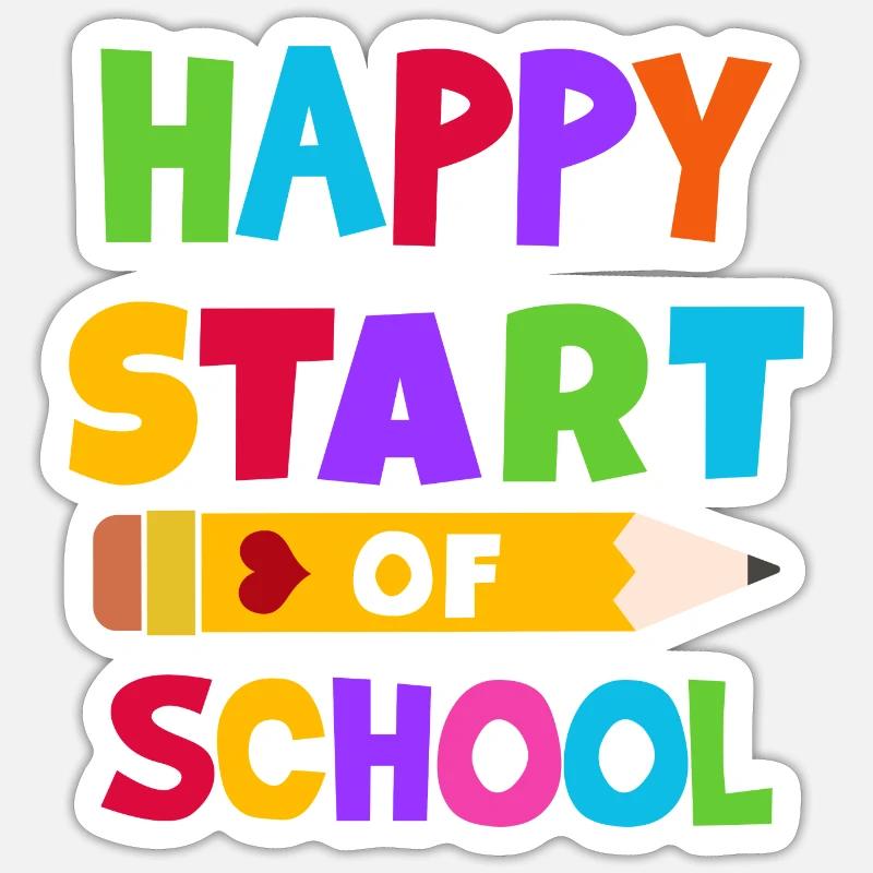 Froher Schulstart Schulbeginn Geschenk Sticker Größe S (10 x 10 cm)