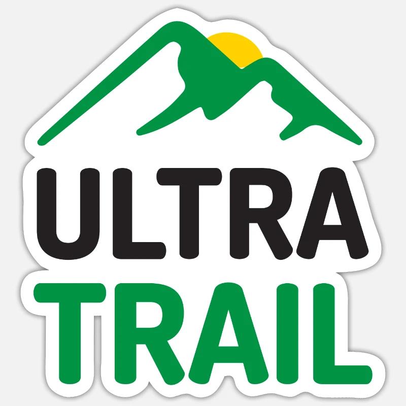Ultra Trail - Sticker taille S (10 x 10 cm) - blanc mat