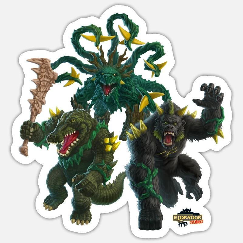 schleich® ELDRADOR® CREATURES Jungle Monster - Sticker size S (10 x 10 cm) - white matte