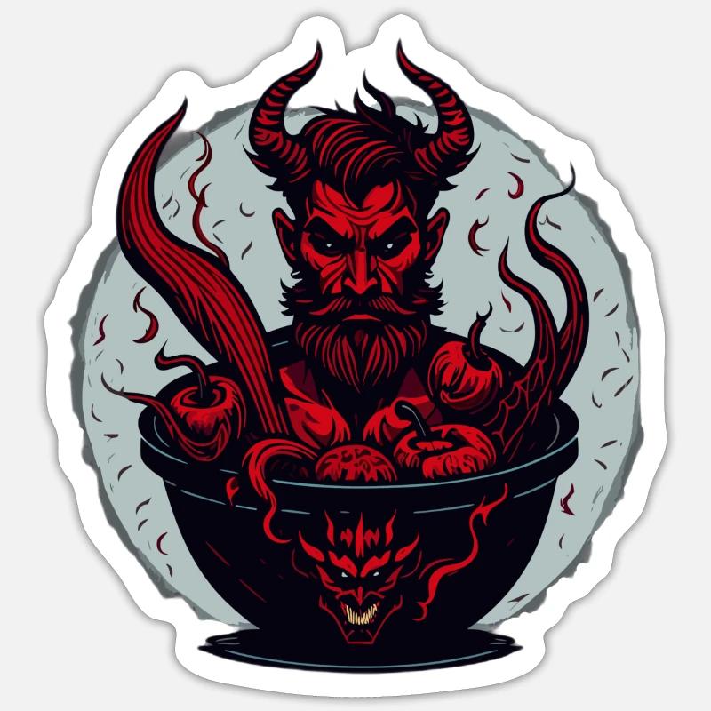 Devil Demon Halloween Hells Kitchen Sticker size S (10 x 10 cm)