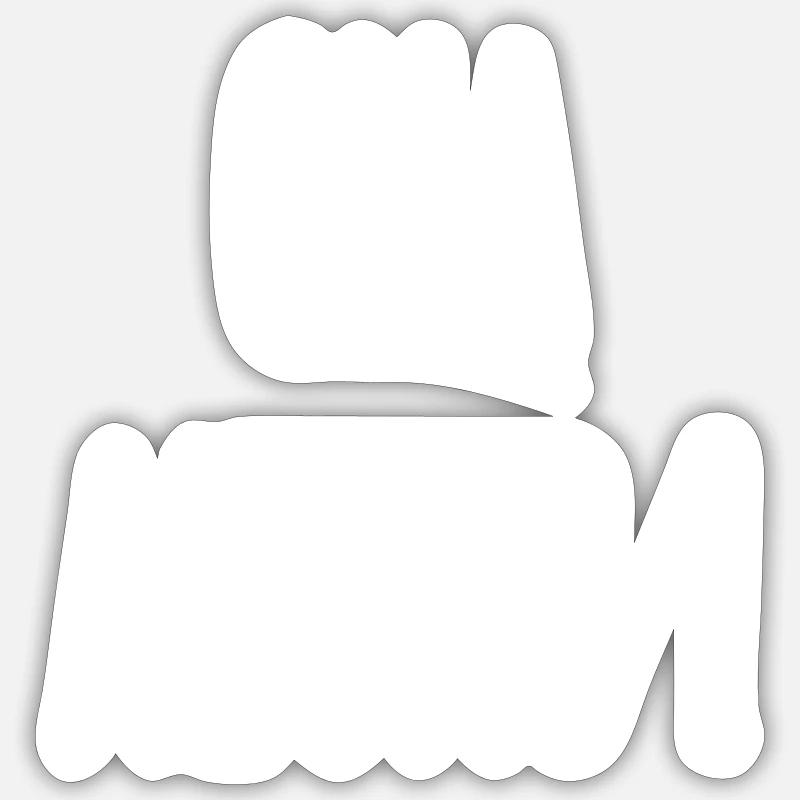 cha alors - Sticker taille S (10 x 10 cm) - blanc mat