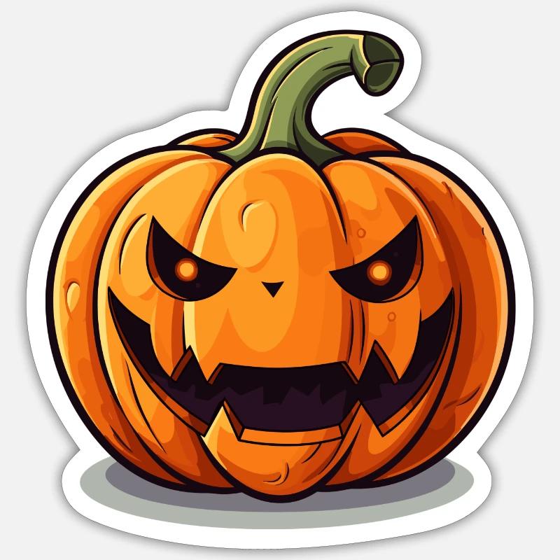 Halloween Head - Sticker size S (10 x 10 cm) - white matte