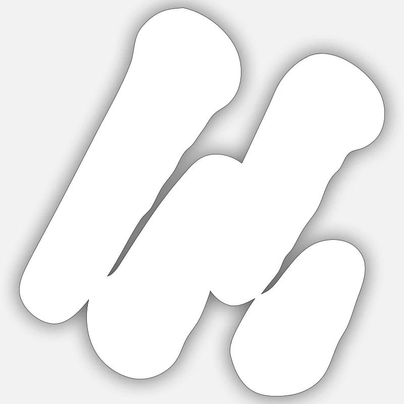 Minimal Stripe Pattern - Design - Sticker size S (10 x 10 cm) - white matte