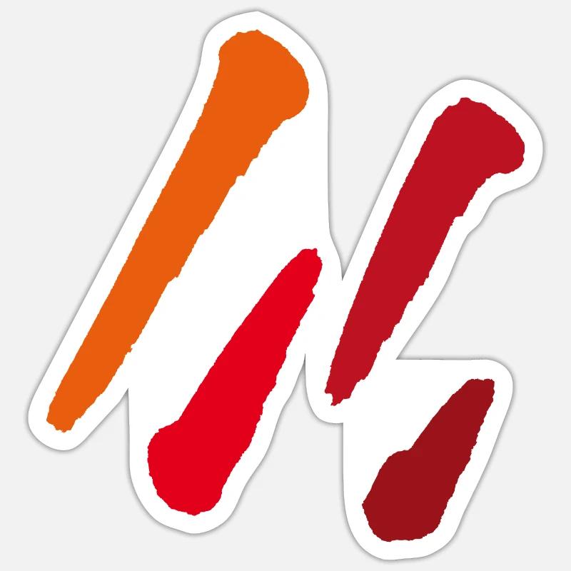 Colors Stripes - Diagonal - RED Sticker size S (10 x 10 cm)