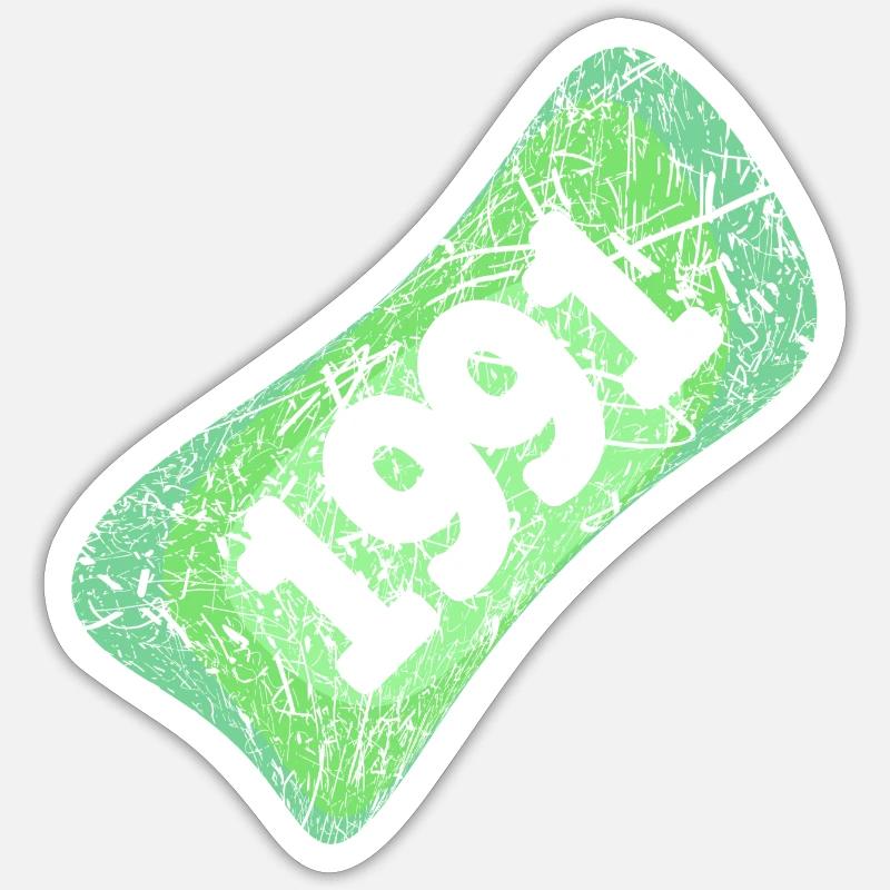 Witzig 1991 - Sticker Größe S (10 x 10 cm) - Mattweiß