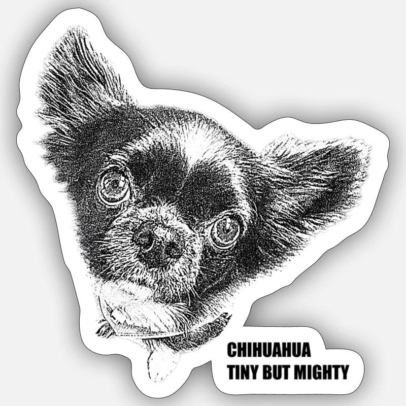 tiny but mighty - Sticker Größe S (10 x 10 cm) - Mattweiß