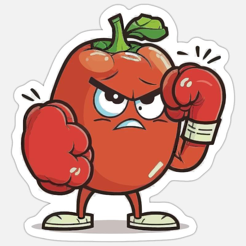 Punch à la tomate - Sticker taille S (10 x 10 cm) - blanc mat
