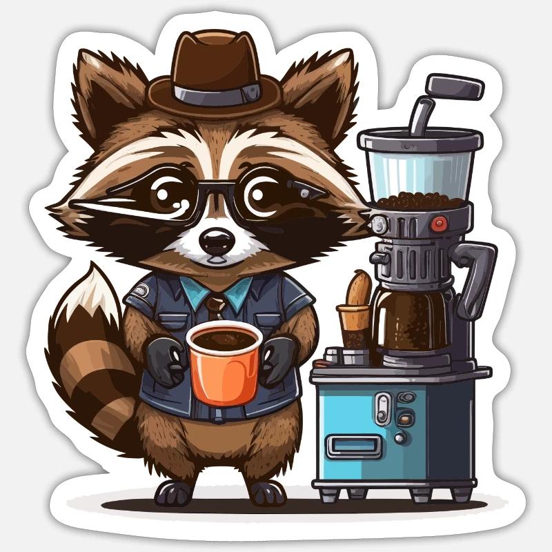 L’heure du café Sticker taille S (10 x 10 cm)