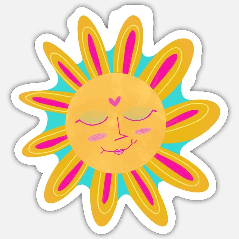 Sun - Sticker size S (10 x 10 cm) - white matte