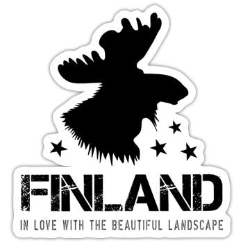 Finlande - Sticker taille S (10 x 10 cm) - blanc mat - Devant