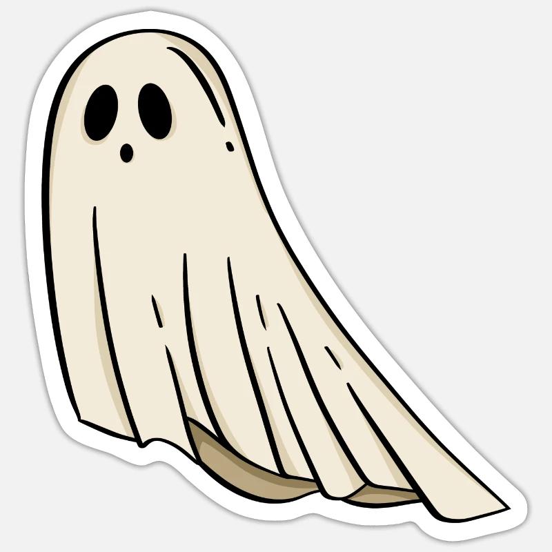 Ghost Halloween Sticker size S (10 x 10 cm)