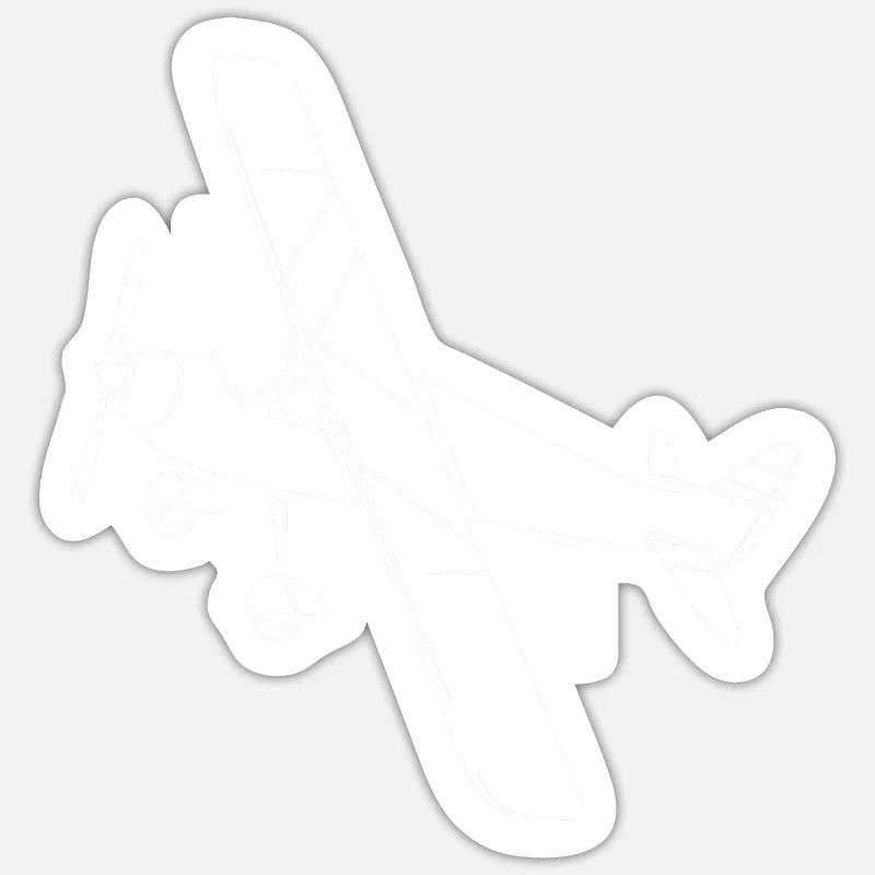 Modèle d’avion télécommandé - Sticker taille S (10 x 10 cm) - blanc mat