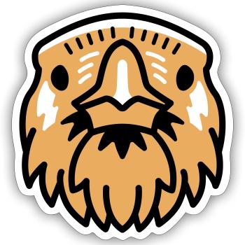 Waldfreunde Rabe - Sticker Größe S (10 x 10 cm) - Mattweiß - Vorne