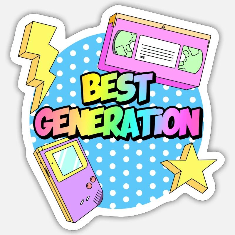 BEST GENERATION - Sticker size S (10 x 10 cm) - white matte