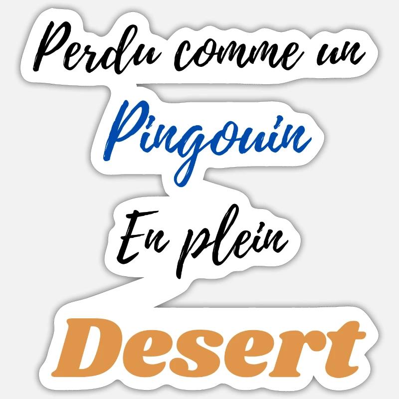 Phrase drôle perdu Sticker taille S (10 x 10 cm)
