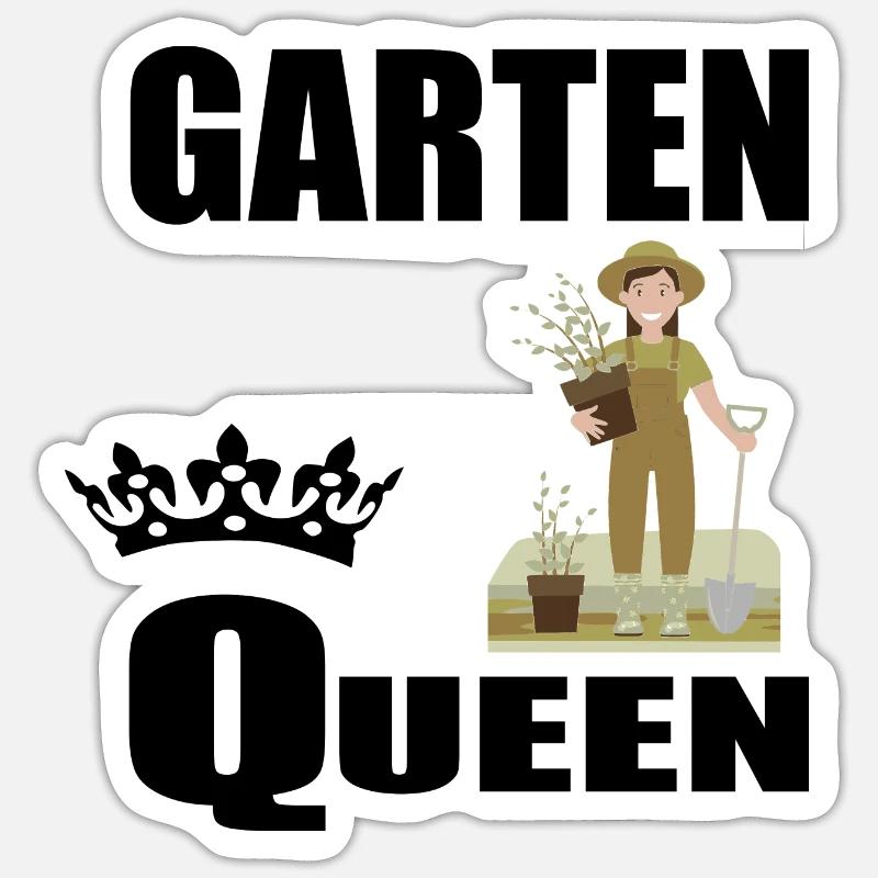 Garten - Sticker Größe S (10 x 10 cm) - Mattweiß