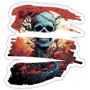 Bones and roots - Sticker Größe S (10 x 10 cm) - Mattweiß - Vorne