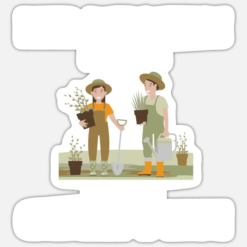 Garten - Sticker Größe S (10 x 10 cm) - Mattweiß