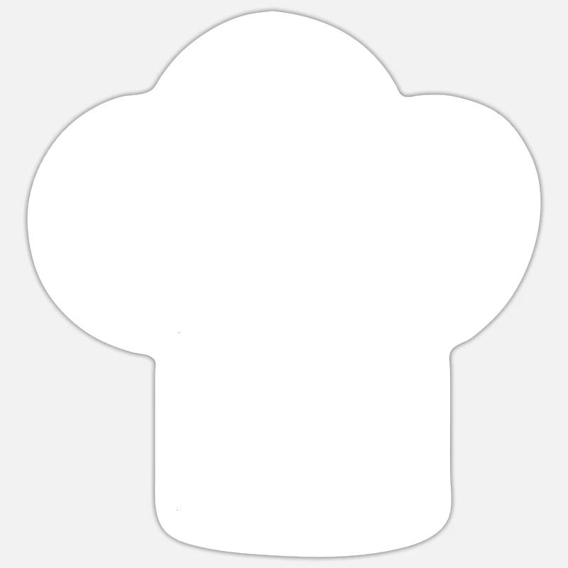 Toque - Sticker taille S (10 x 10 cm) - blanc mat