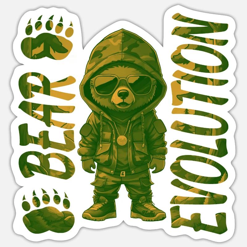 Evolution 2 - Sticker size S (10 x 10 cm) - white matte