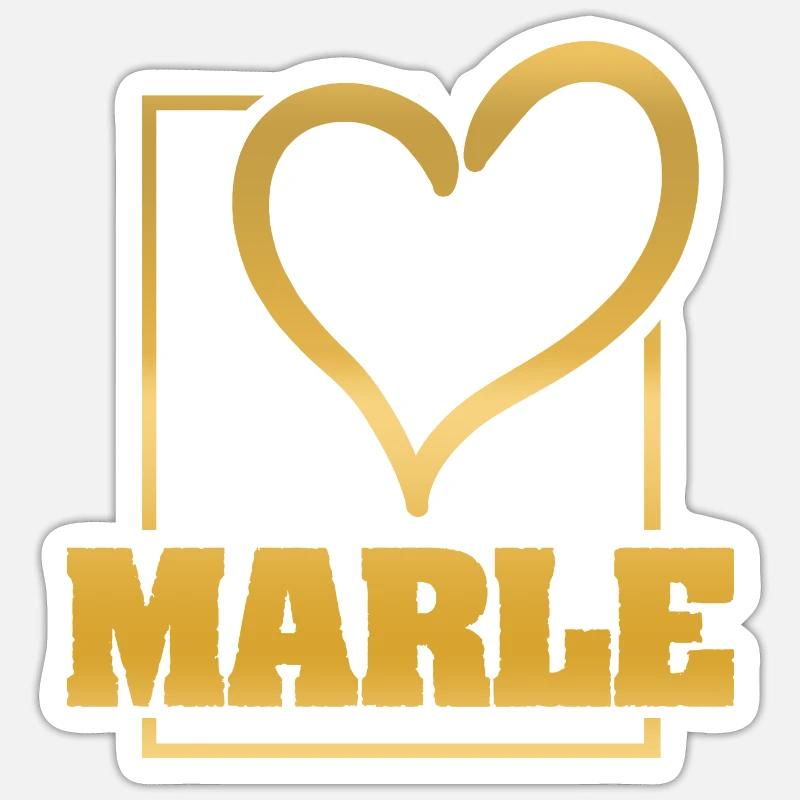Liebe Marle - Sticker Größe S (10 x 10 cm) - Mattweiß