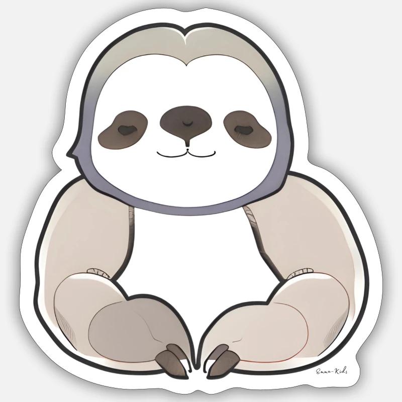 Sloth - Sticker size S (10 x 10 cm) - white matte
