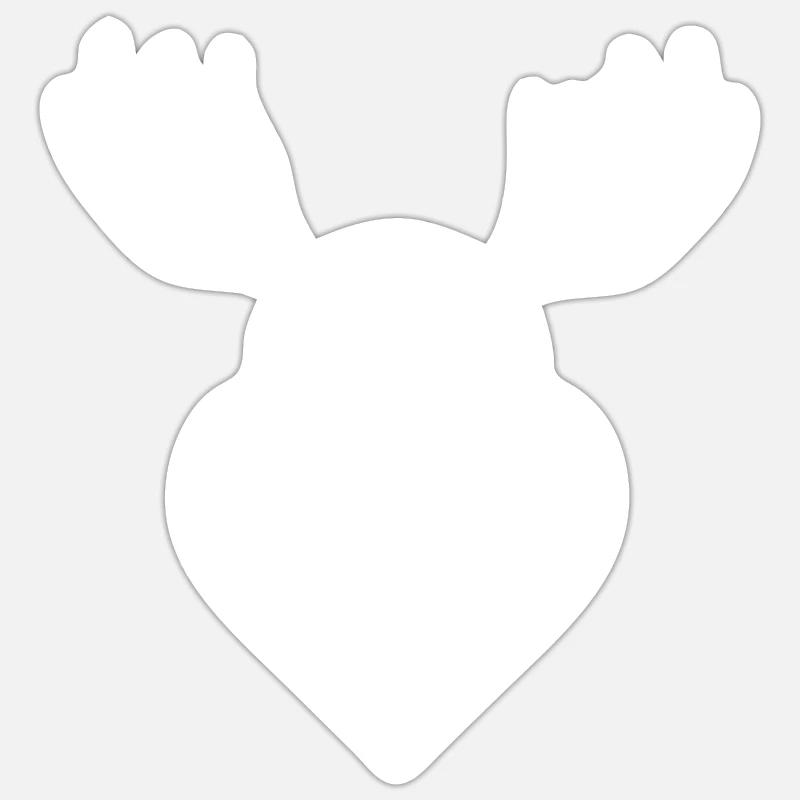 Cuckold Horns - Sticker size S (10 x 10 cm) - white matte