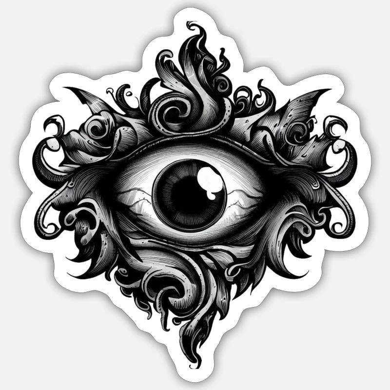 The Watcher - Sticker size S (10 x 10 cm) - white matte