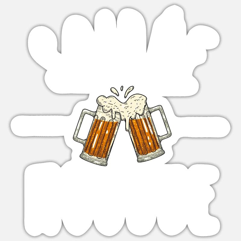 soirée mousse Sticker taille S (10 x 10 cm)