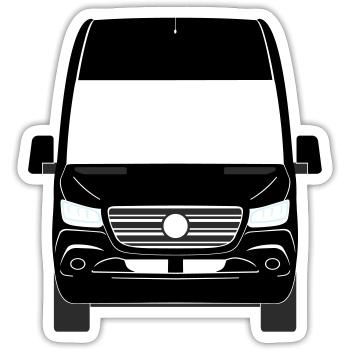 Sprinter W907 W910 front front - color changeable - Sticker size S (10 x 10 cm) - white matte - Front