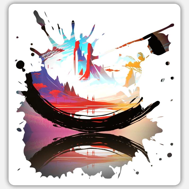 Éclabousser - Sticker taille S (10 x 10 cm) - blanc mat