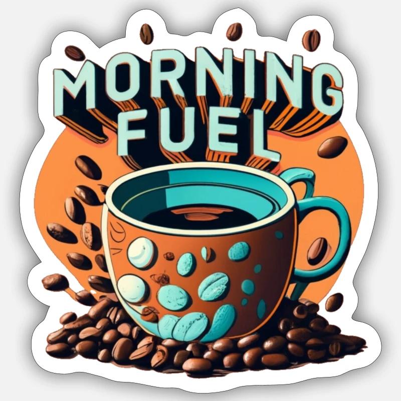 Morning Fuel Sticker size S (10 x 10 cm)