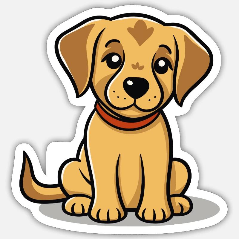 Conception de chien mignon pour les propriétaires de chiens Sticker taille S (10 x 10 cm)
