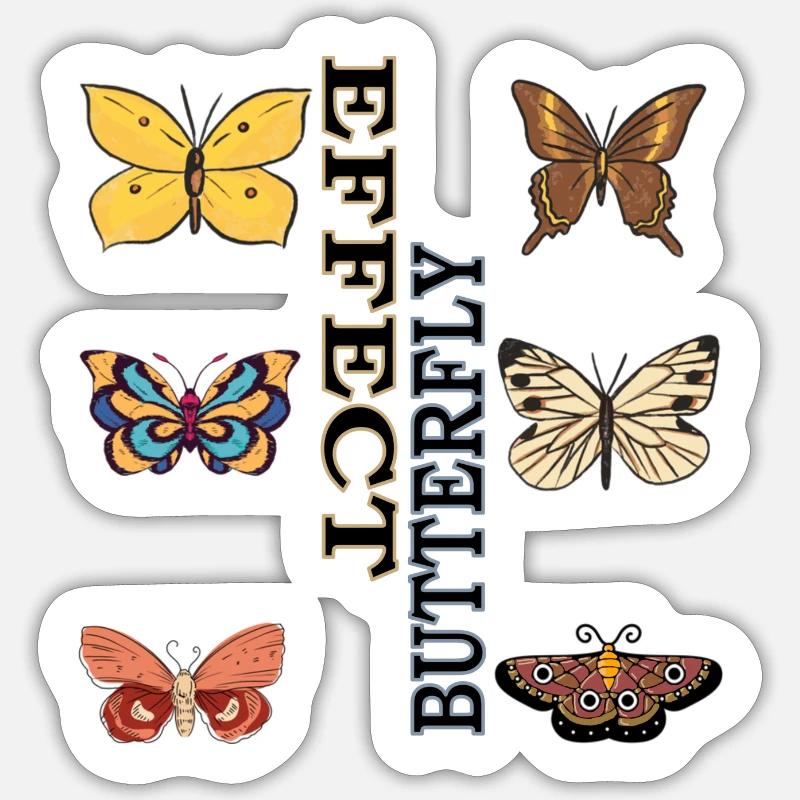 Butterfly Effect Backprint Design Sticker size S (10 x 10 cm)