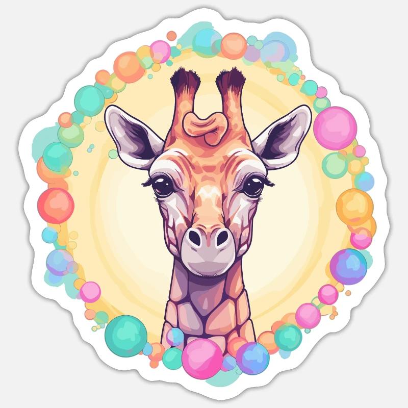 Giraffe - Sticker size S (10 x 10 cm) - white matte