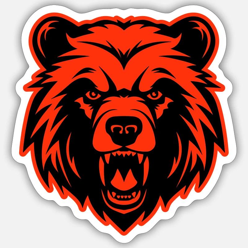 Bear Head Sticker size S (10 x 10 cm)