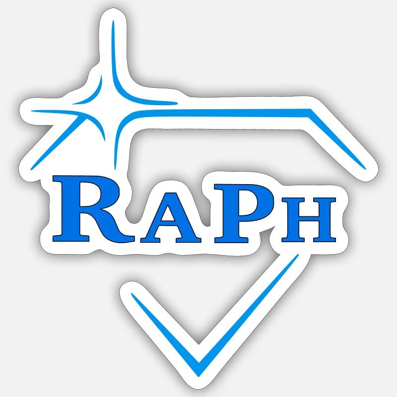 Raph - Sticker taille S (10 x 10 cm) - blanc mat