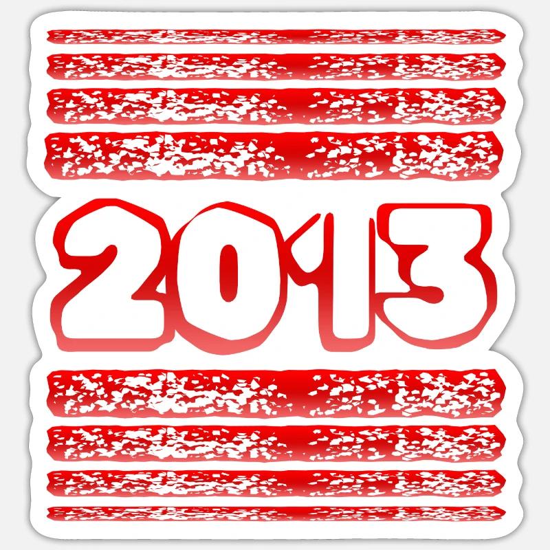 2013 2013 - Sticker Größe S (10 x 10 cm) - Mattweiß