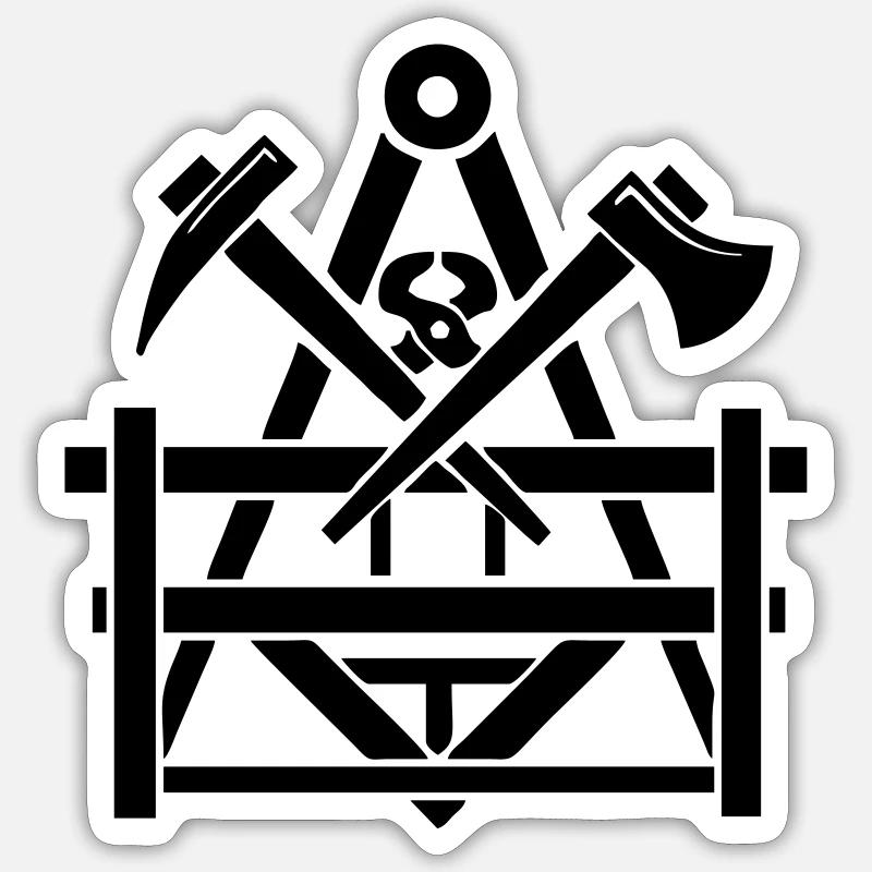 Concrete Builder Crafts - Sticker size S (10 x 10 cm) - white matte