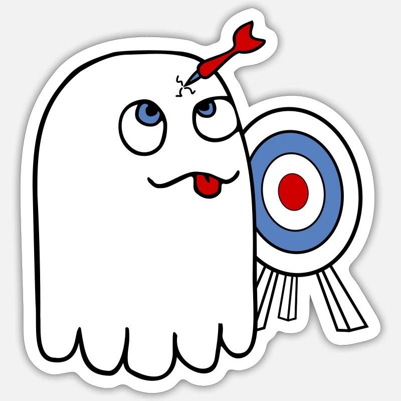 Ghostaim Logo - Sticker Größe S (10 x 10 cm) - Mattweiß