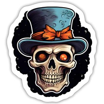 Halloween - Sticker Größe S (10 x 10 cm) - Mattweiß - Vorne