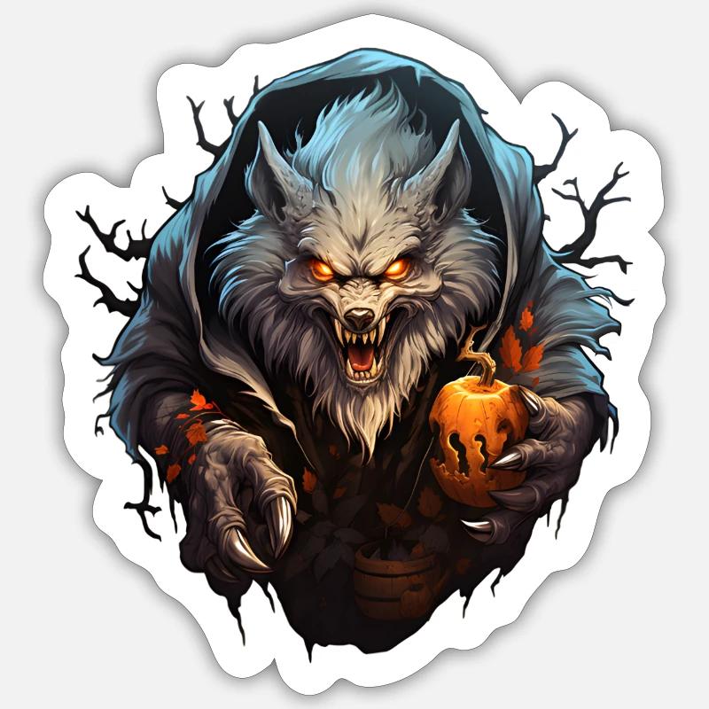 Halloween - Sticker size S (10 x 10 cm) - white matte