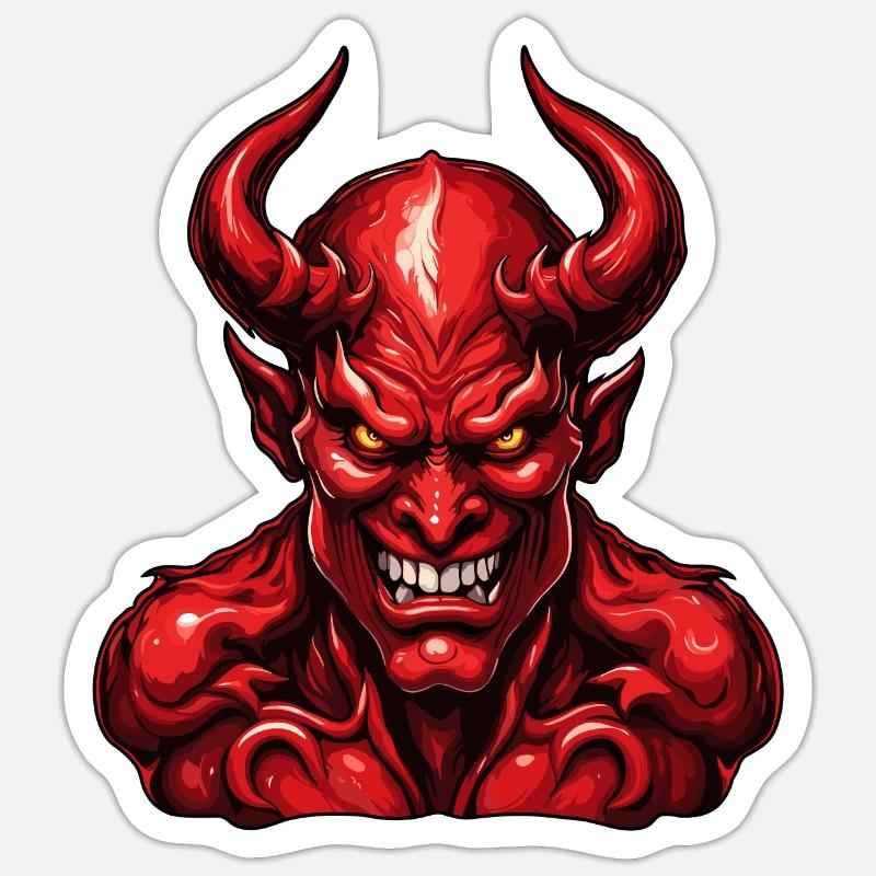 Devil / Hell / Horror / Devilish / Evil Sticker size S (10 x 10 cm)