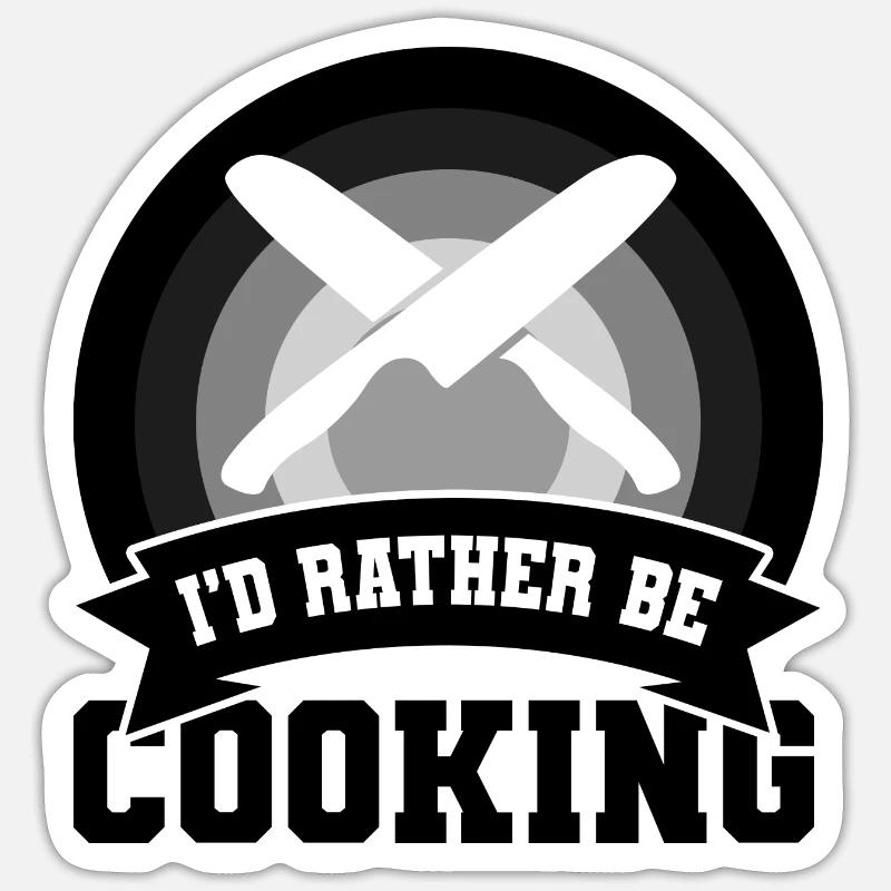 Citation drôle de chef - Sticker taille S (10 x 10 cm) - blanc mat